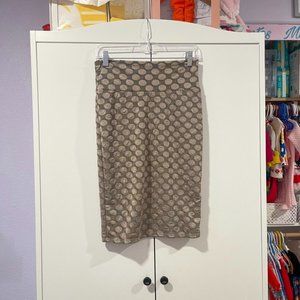 LuLaRoe Polka Dot Metalic Skirt Women Size Small